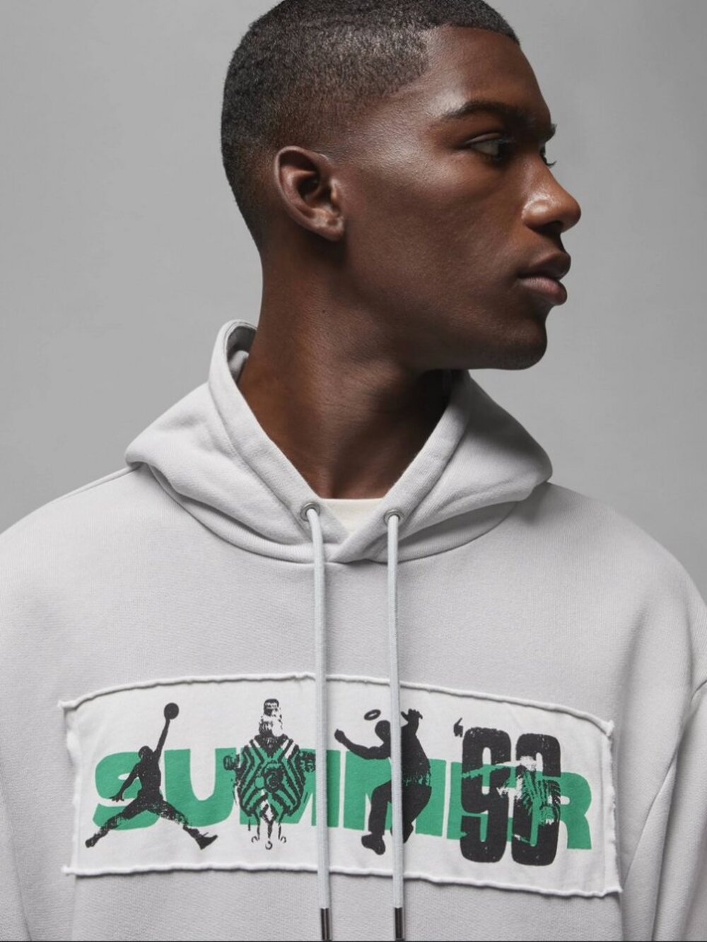Jordan x Bephies Beauty Supply x UNION – Grey Fleece Hoodie